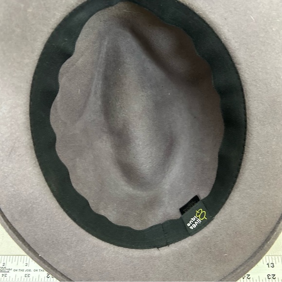 Olive & Pique 100% wool gray felt hat Preppy Western unique - Picture 5 of 5